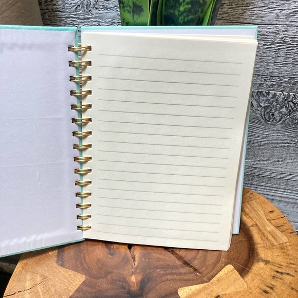 3/$30 | NWOT Blank Lined Notebook - 50+ Pages - Blue/Gold Cover/Binding - Picture 3 of 3